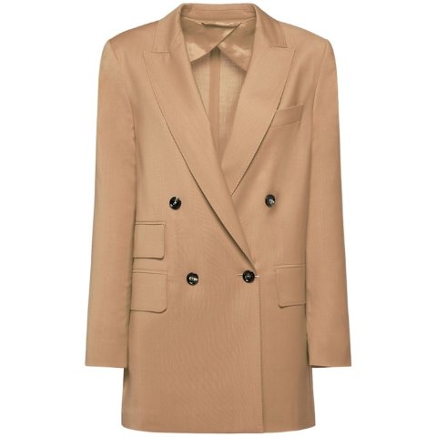 Max Mara用码：LVR40Nebbie羊毛双排扣西服夹克