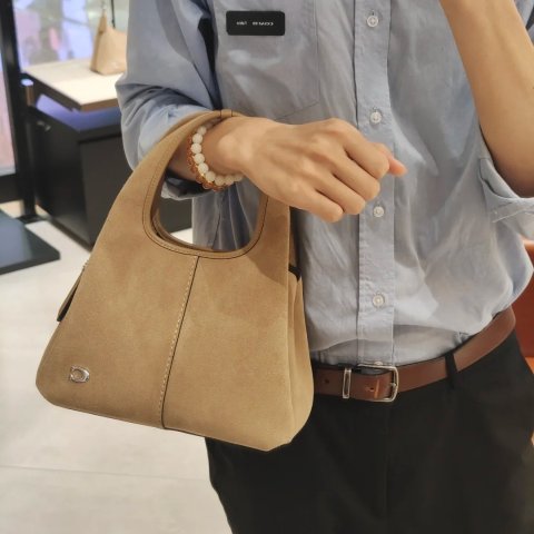 Coach救命！这款麂皮太高级了！@小发Lana 23 托特包