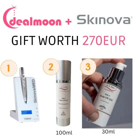 €270的130ml精华套组免费送！通知📢SKINOVA MED蕞后一波 明年就没啦 德国贵妇美容仪