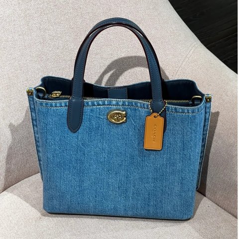 Coach丹宁牛仔！@小太阳Willow Tote 24托特