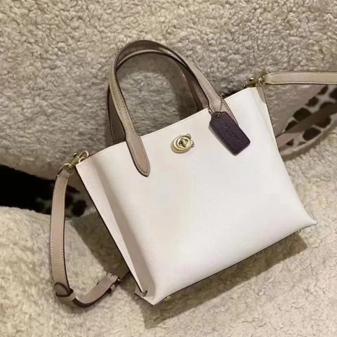 Coach羊皮纸白！@咩宝Willow24托特