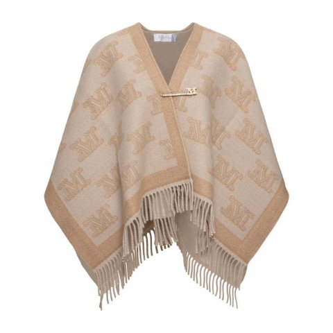 Max Mara用码：LVR40Frine logo提花羊毛披肩