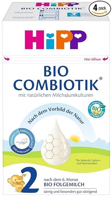 奶粉 2 Organic Combiotics, Pack of 4 (4 x 600 g)