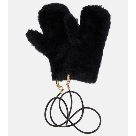 Max Mara人造毛手套
