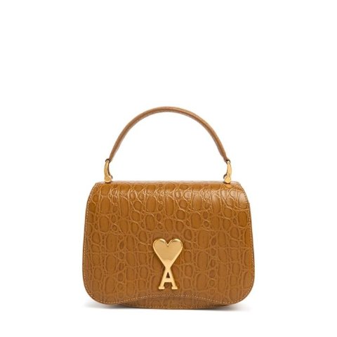 压纹皮革手提包