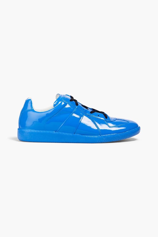 Replica faux patent-leather sneakers