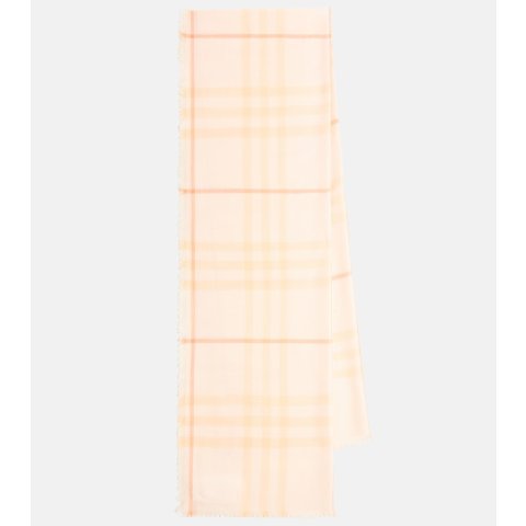 Burberry羊毛丝绸围巾