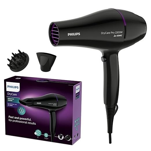 DryCare Pro Hair Dryer with Powerful AC Motor (Model BHD274/00)