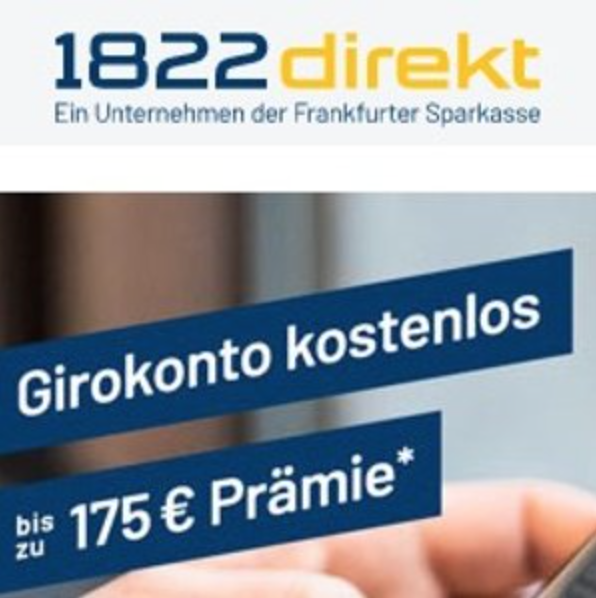 1822direkt 网上银行 免费账户