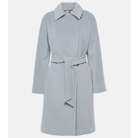 Max Mara雾霾蓝！羊毛羊绒大衣