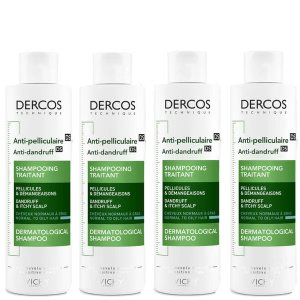 Vichy€9/瓶 囤货速度了！！Dercos 绿标去屑洗发水 4瓶