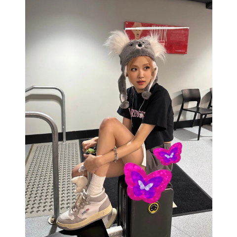 Rose同款！Autry 灰色高帮鞋