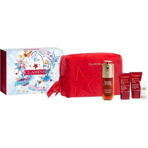Clarins史低！总价值203欧！抗老焕活王炸新版双萃精华套装