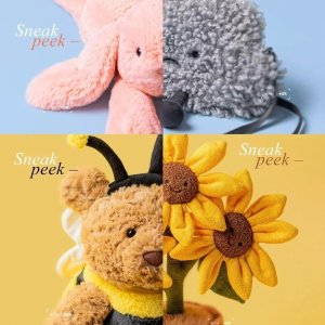 Jellycat 官网2月新品预告！史玛吉兔€38，皮卡巴拉包挂€30