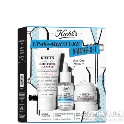 Kiehl s Since 1851洁面+精华+面霜 都是正装！保湿3件套