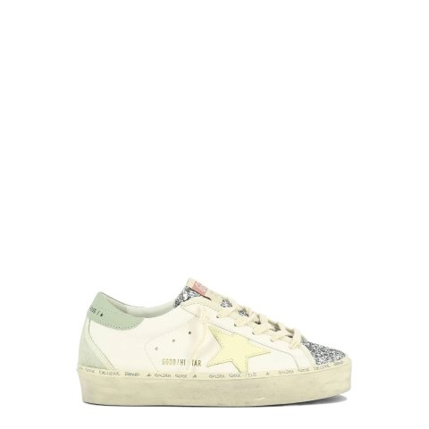 Golden Goose Deluxe Brand厚底绿尾闪片小脏鞋