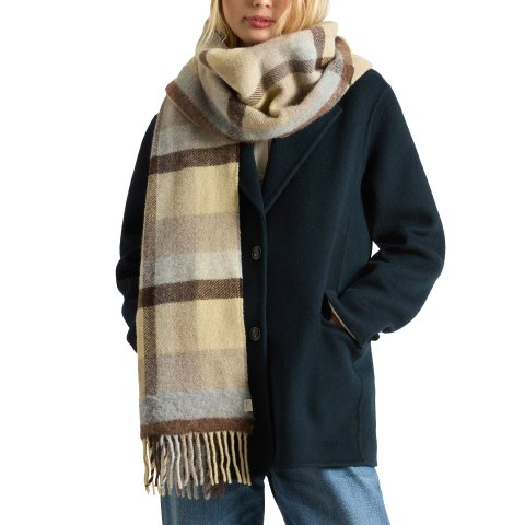 Woolrich羊毛格纹围巾