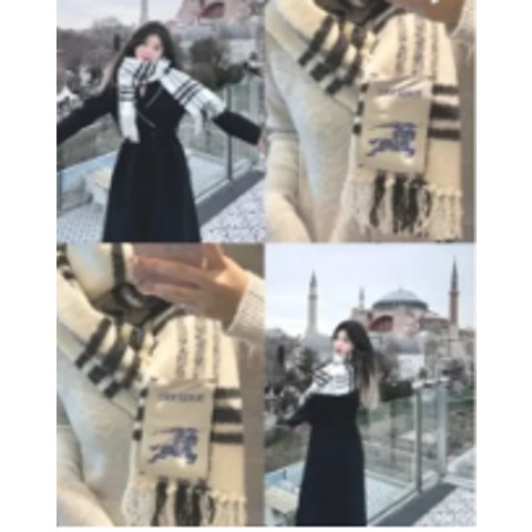 Burberry格纹羊毛围巾