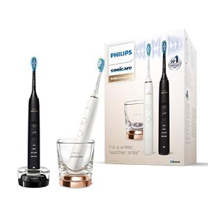 黑白色套装Philips 9000 钻石洁净牙刷2支