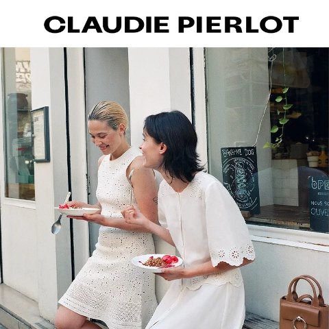 5折起 一字肩羊绒连衣裙€135Claudie Pierlot 清仓大促 收法风大衣、新年美裙、软糯开衫