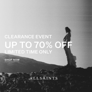 AllSaints官网 冬季大促！经典皮衣€270 打底上衣€35