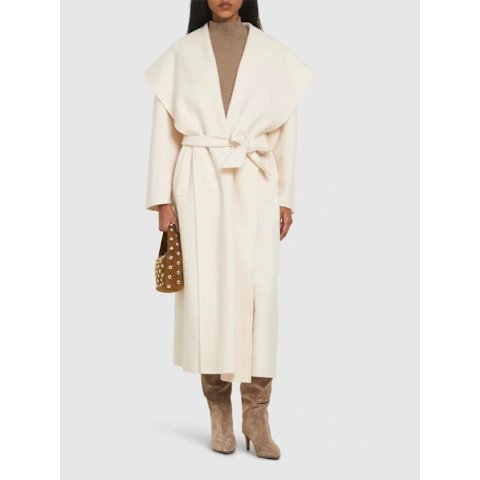 Ondine长款羊毛混纺大衣