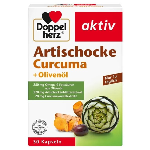 Doppelherz® Artischocke, Curcuma + Olivenol护肝片