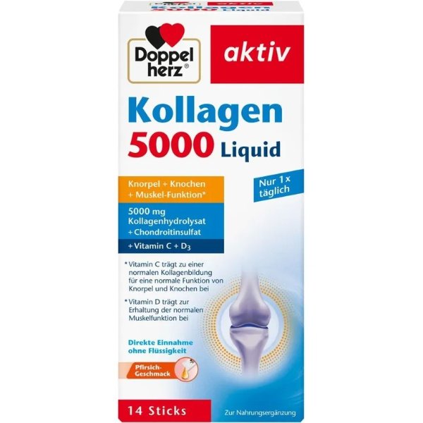 Doppelherz® Kollagen 5000 Liquid液体骨胶原果冻条