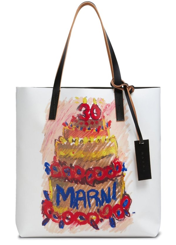 Tribeca Marni 30 周年印花双色托特包