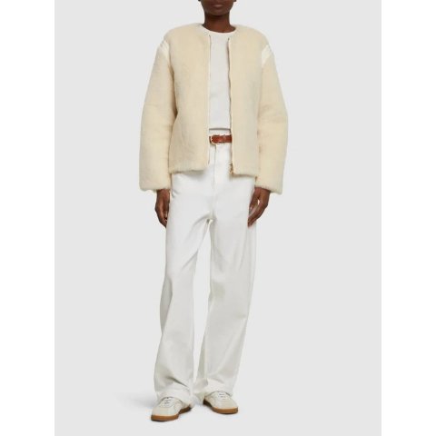 Max Mara用码：LVR40Panno羊毛混纺无领夹克