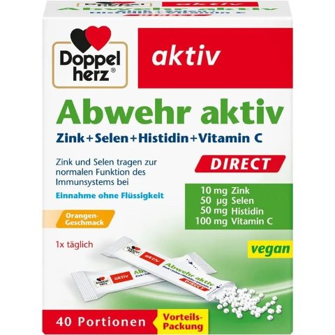 加强免疫力Doppelherz Abwehr aktiv DIRECT mit Zink + Selen + Histidin提高免疫力