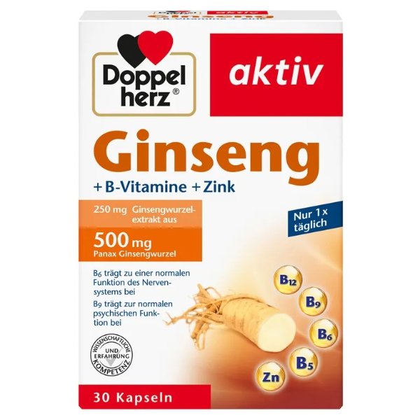 Doppelherz® Ginseng 250 + B-Vitamine + Zink姜黄片