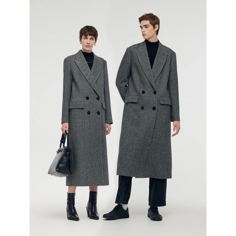 GOELIA双排扣大衣 