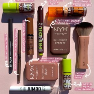 大牌平替NYX 个位数收散粉、唇釉、定妆！新品黄油腮红€8