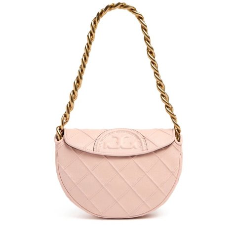 Tory Burch明星同款！Fleming Crescent迷你皮革单肩包