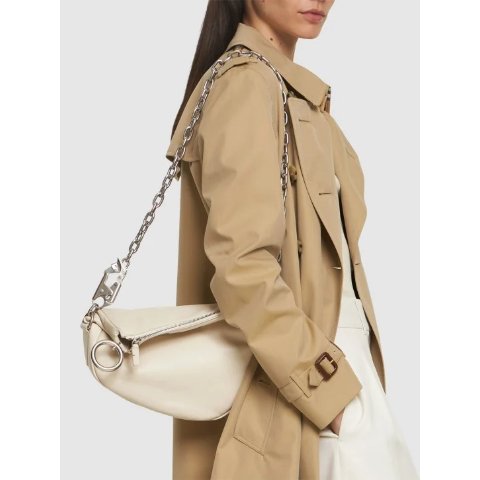 BurberryKnight小号填充皮革单肩包