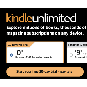 Kindle Unlimited 免费用！指导价9.9一个月，爱读书的宝子快来！