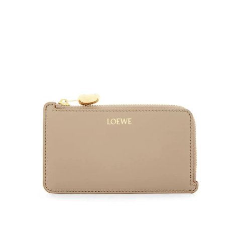 Pebble Card Holder with Coin Purse in Shiny Calfskin