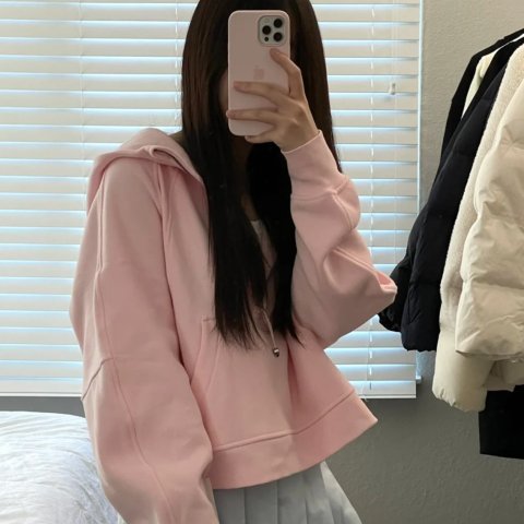 Lululemon超温柔草莓奶昔色！@leafletScuba 卫衣