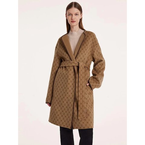 GOELIA这件Gucci浓度爆表！要断码啦！老花羊毛大衣