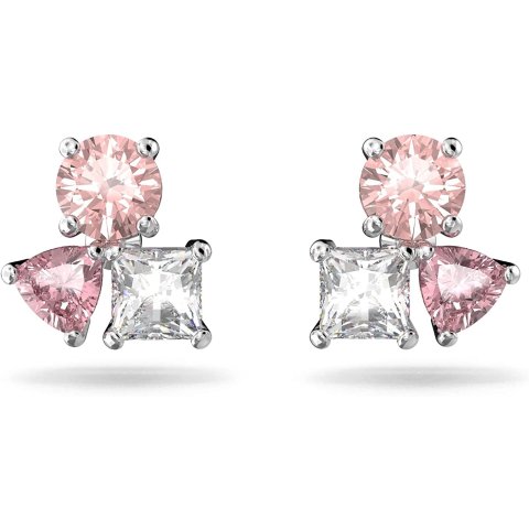 Swarovski粉水晶耳钉