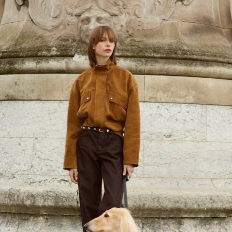 Massimo Dutti麂皮小夹克