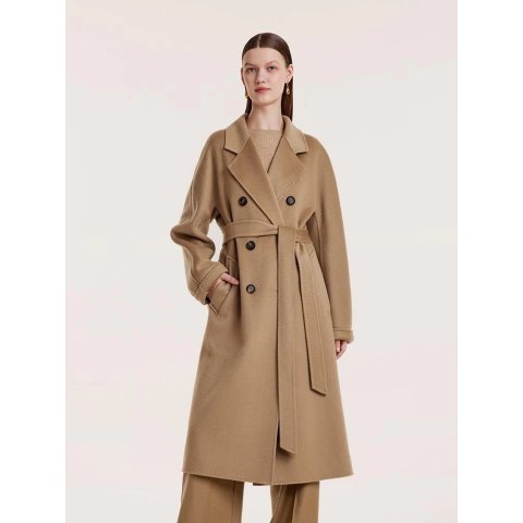 GOELIAMaxMara 101801平替！100%亲姐妹呀羊毛系带大衣