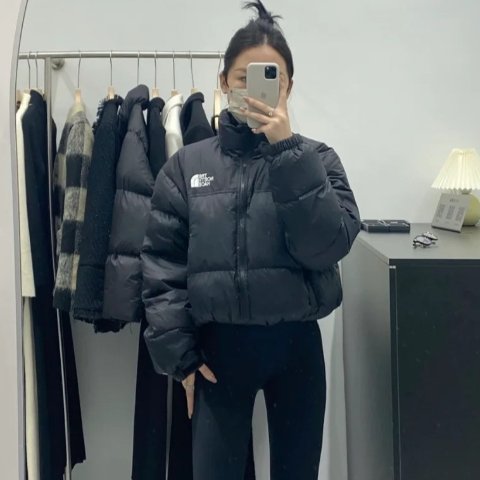 The North Face这个短款太绝！@SUYE素也服饰短款面包服