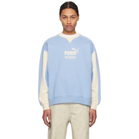 蓝色 PUMA 联名 King Crew 套头衫