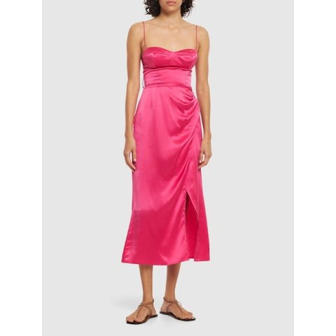 ReformationMarguerite丝缎迷笛连衣裙