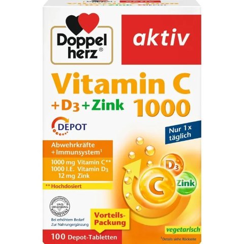 100粒Doppelherz® Vitamin C 1000维生素c