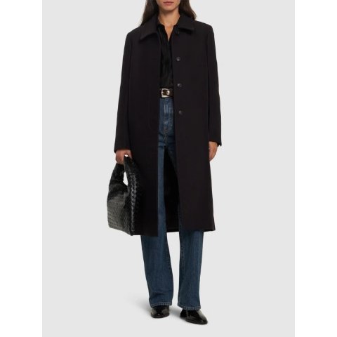 Low Classic韩女都在穿！！！羊毛斜纹长款大衣