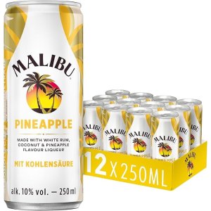 Malibu菠萝味起泡的朗姆酒