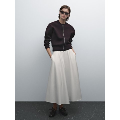 Massimo Dutti赫本风必备法式小白裙